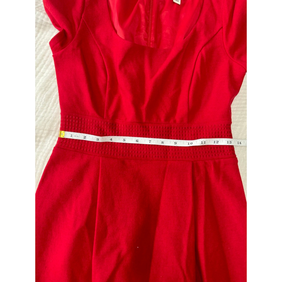 Women's Banana Republic Red Short Sleeve Dress Size 4 Wool - Picture 6 of 10